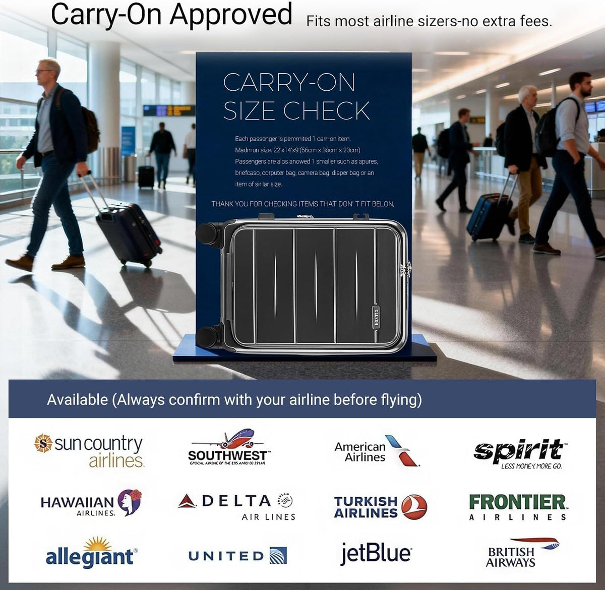Carry On Luggage with Top Opening, Expandable with Front Pocket and USB Charging Port, Lightweight with Front Compartment Rolling Suitcases with Fathers Day Gift for Dad Men Him Husband