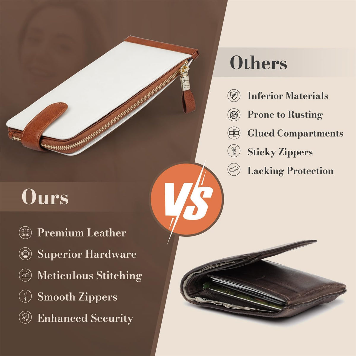 RFID Wallet Women Large Size Bifold Multi Card Wallet Case with Zipper Pocke Credit Card Holder for Women | Credit Card Holder