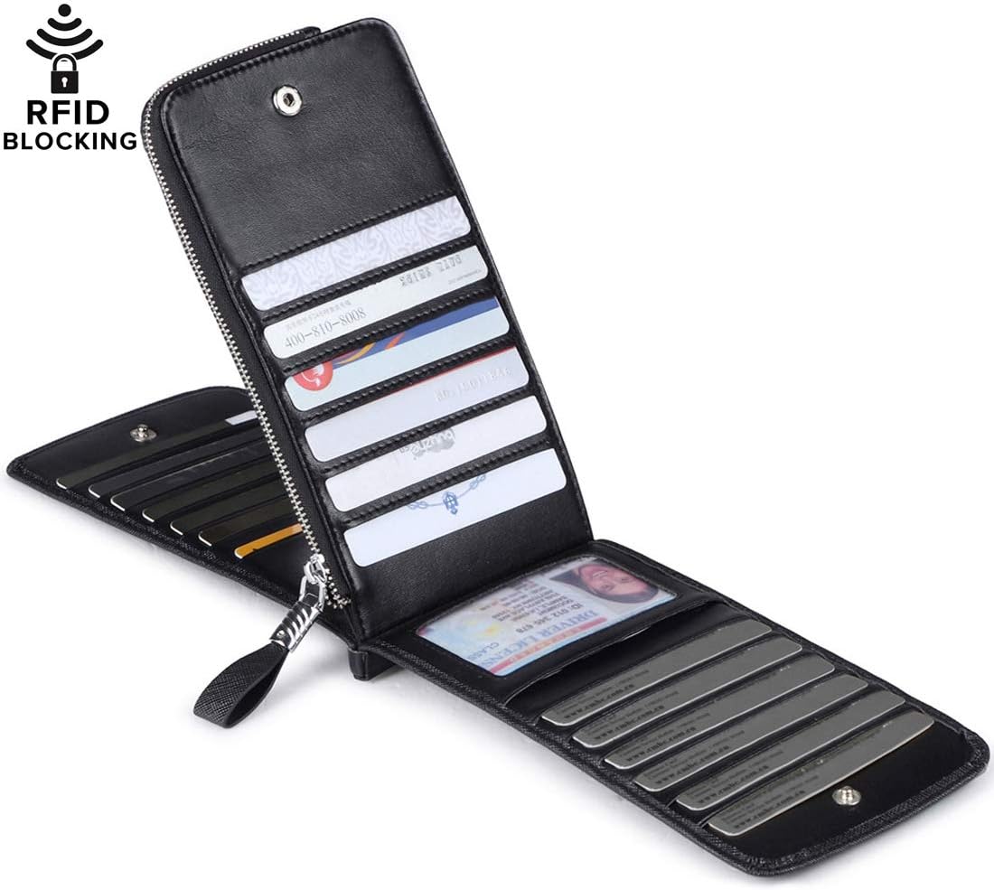 RFID Wallet Women Large Size Bifold Multi Card Wallet Case with Zipper Pocke Credit Card Holder for Women | Credit Card Holder