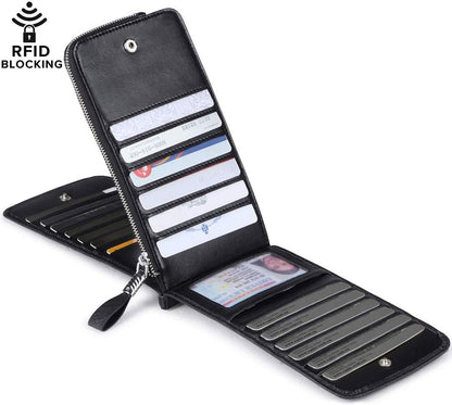 RFID Wallet Women Large Size Bifold Multi Card Wallet Case with Zipper Pocke Credit Card Holder for Women | Credit Card Holder
