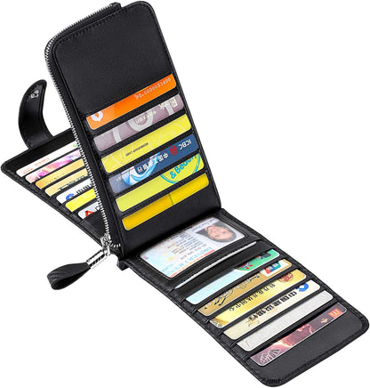 RFID Wallet Women Large Size Bifold Multi Card Wallet Case with Zipper Pocke Credit Card Holder for Women | Credit Card Holder