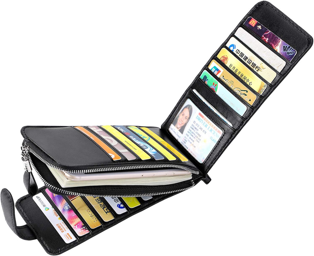 RFID Wallet Women Large Size Bifold Multi Card Wallet Case with Zipper Pocke Credit Card Holder for Women | Credit Card Holder