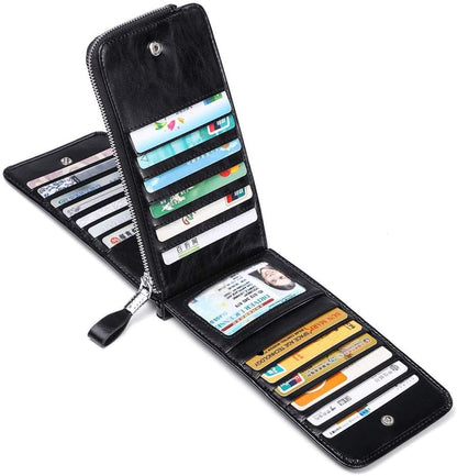RFID Wallet Women Large Size Bifold Multi Card Wallet Case with Zipper Pocke Credit Card Holder for Women | Credit Card Holder