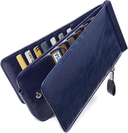 RFID Wallet Women Large Size Bifold Multi Card Wallet Case with Zipper Pocke Credit Card Holder for Women | Credit Card Holder