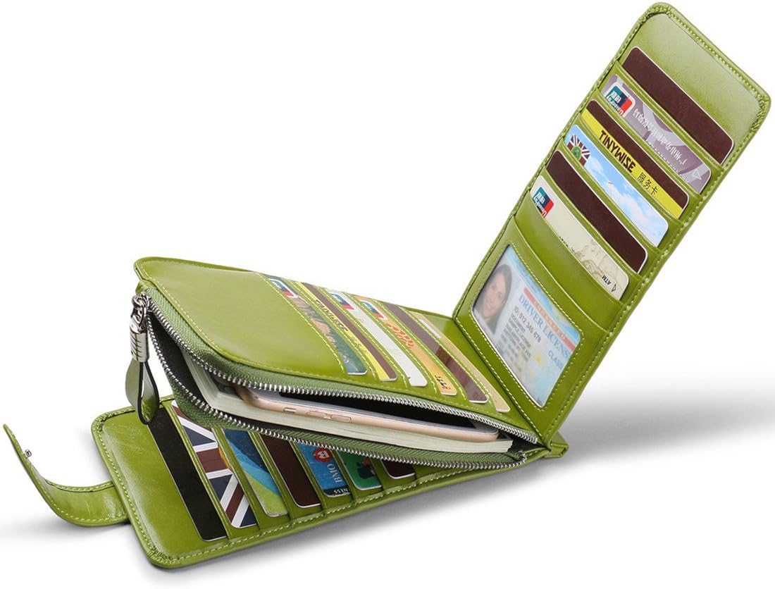 RFID Wallet Women Large Size Bifold Multi Card Wallet Case with Zipper Pocke Credit Card Holder for Women | Credit Card Holder