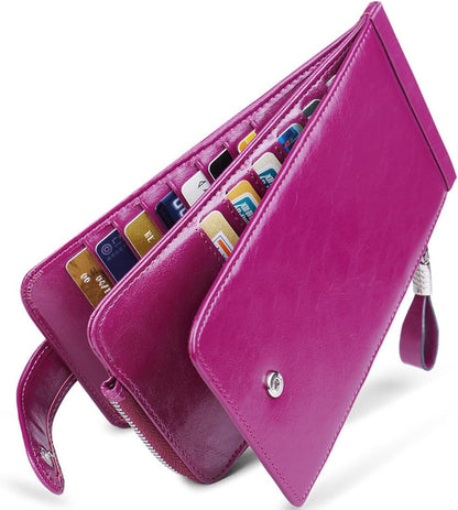 RFID Wallet Women Large Size Bifold Multi Card Wallet Case with Zipper Pocke Credit Card Holder for Women | Credit Card Holder