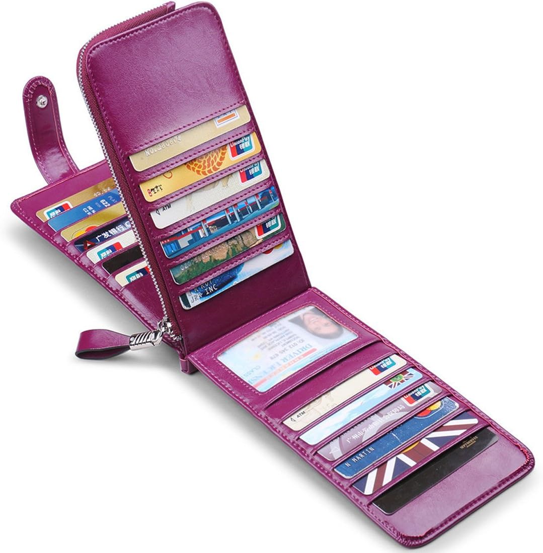 RFID Wallet Women Large Size Bifold Multi Card Wallet Case with Zipper Pocke Credit Card Holder for Women | Credit Card Holder