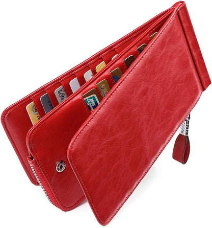 RFID Wallet Women Large Size Bifold Multi Card Wallet Case with Zipper Pocke Credit Card Holder for Women | Credit Card Holder