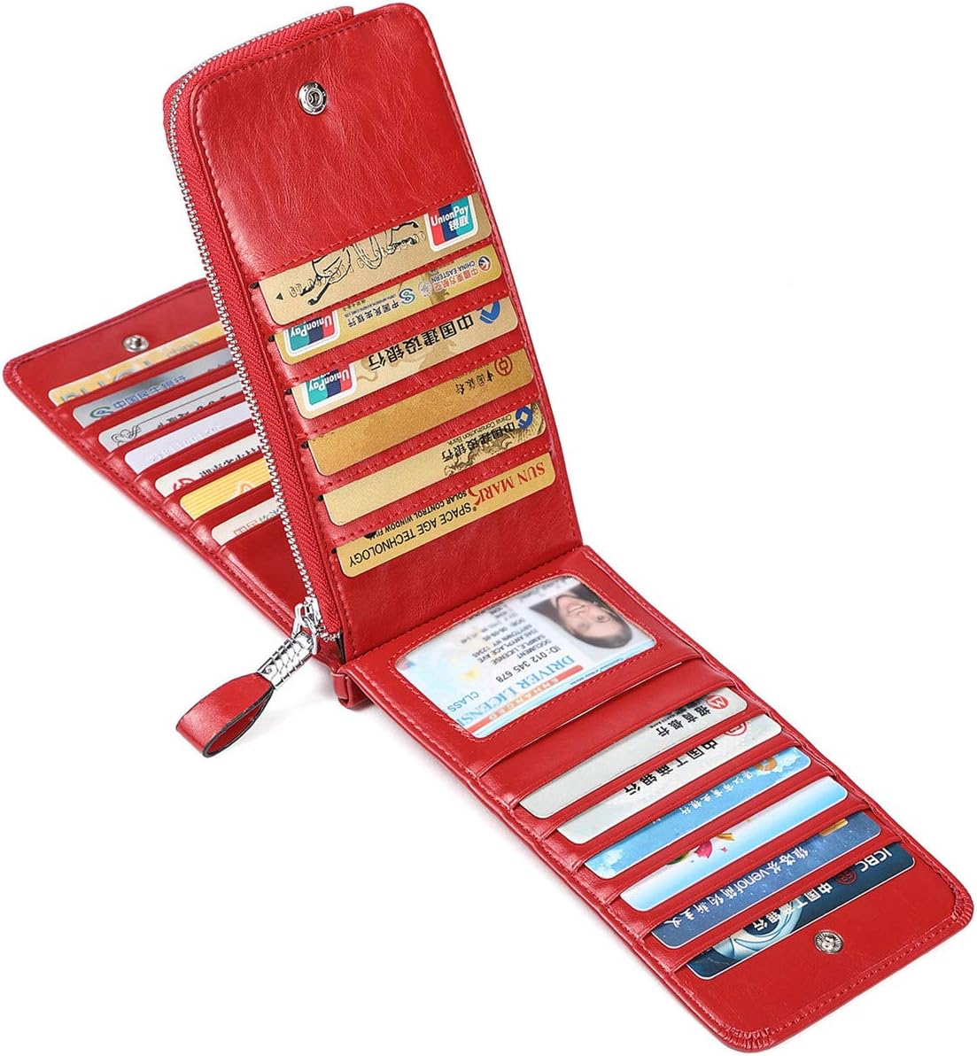 RFID Wallet Women Large Size Bifold Multi Card Wallet Case with Zipper Pocke Credit Card Holder for Women | Credit Card Holder