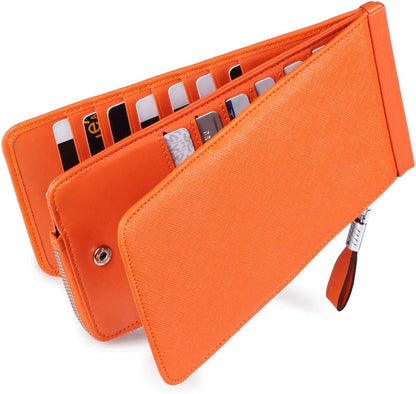 RFID Wallet Women Large Size Bifold Multi Card Wallet Case with Zipper Pocke Credit Card Holder for Women | Credit Card Holder