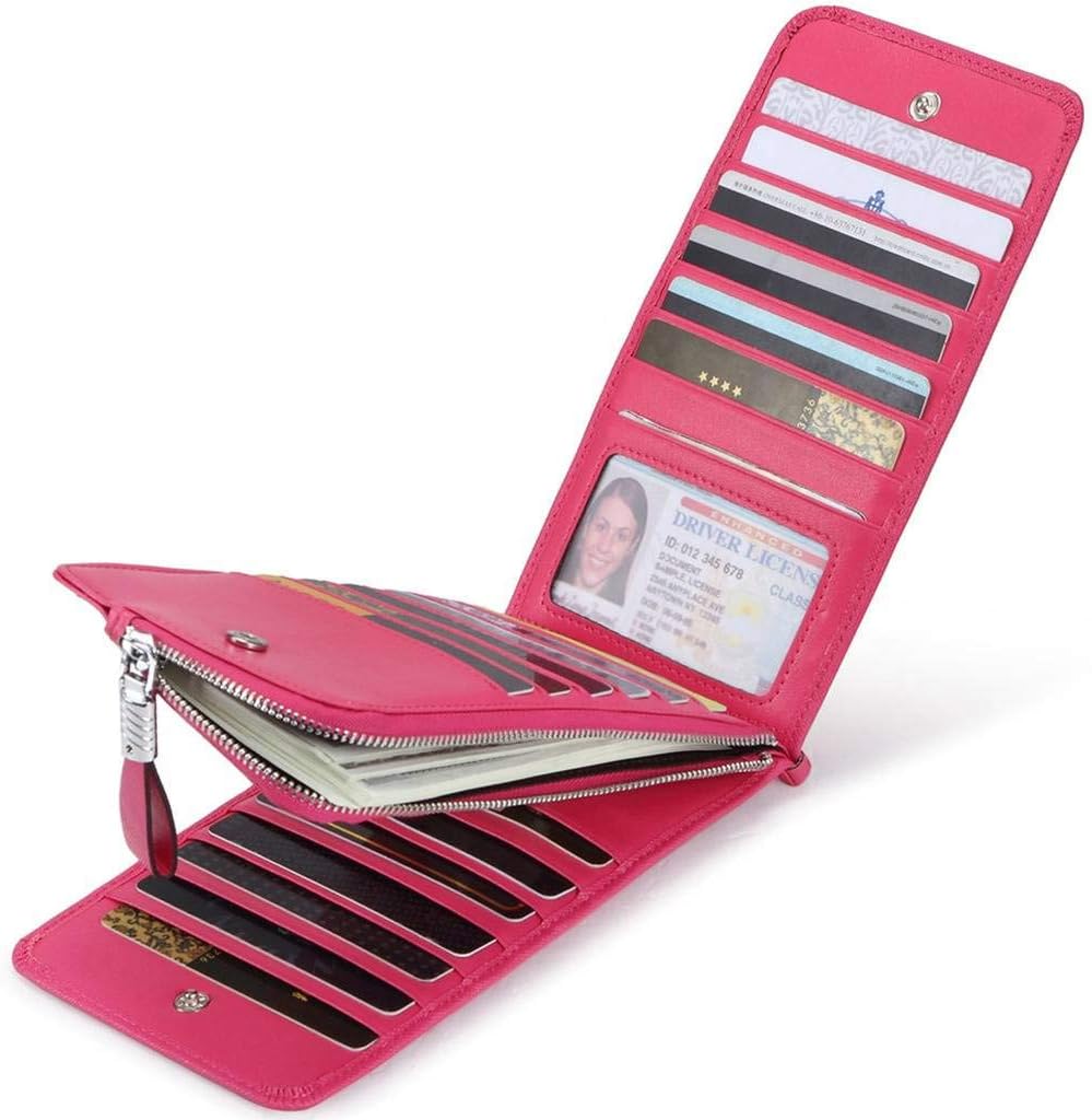 RFID Wallet Women Large Size Bifold Multi Card Wallet Case with Zipper Pocke Credit Card Holder for Women | Credit Card Holder
