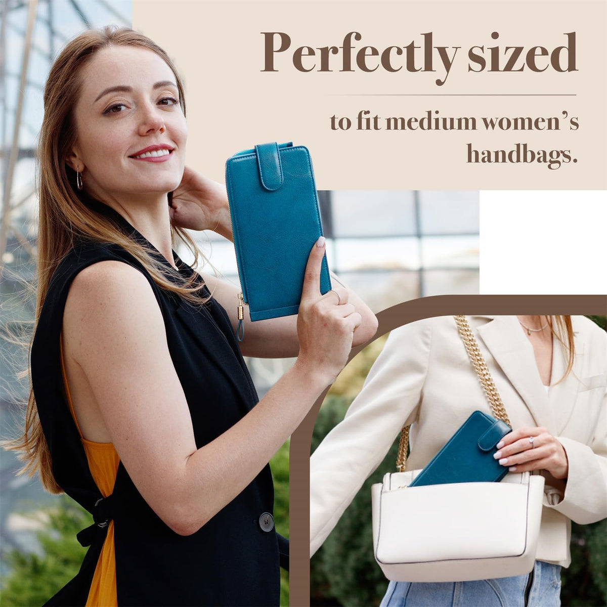 RFID Wallet Women Large Size Bifold Multi Card Wallet Case with Zipper Pocke Credit Card Holder for Women | Credit Card Holder