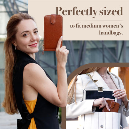 RFID Wallet Women Large Size Bifold Multi Card Wallet Case with Zipper Pocke Credit Card Holder for Women | Credit Card Holder