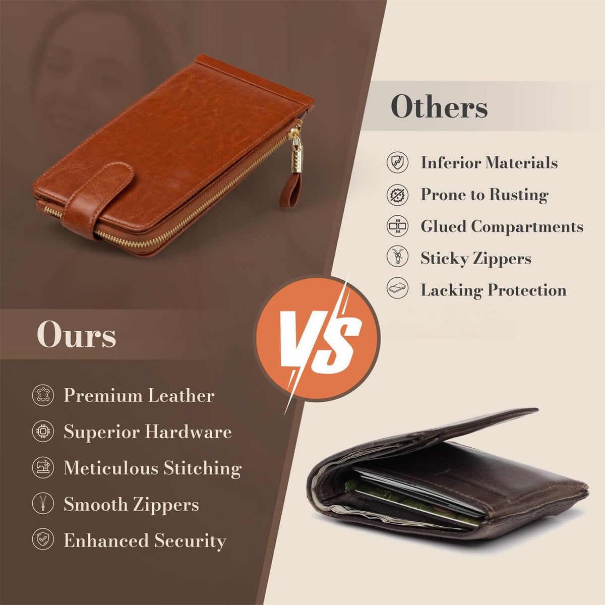 RFID Wallet Women Large Size Bifold Multi Card Wallet Case with Zipper Pocke Credit Card Holder for Women | Credit Card Holder