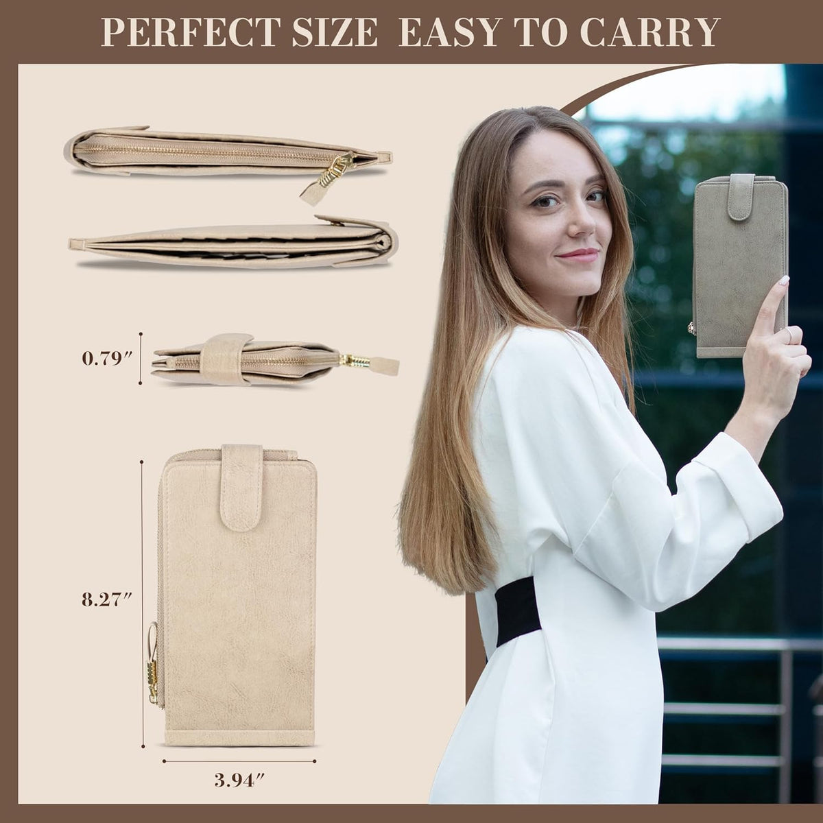 RFID Wallet Women Large Size Bifold Multi Card Wallet Case with Zipper Pocke Credit Card Holder for Women | Credit Card Holder