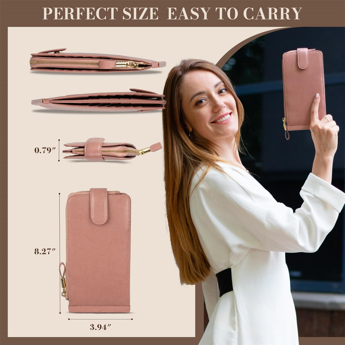 RFID Wallet Women Large Size Bifold Multi Card Wallet Case with Zipper Pocke Credit Card Holder for Women | Credit Card Holder