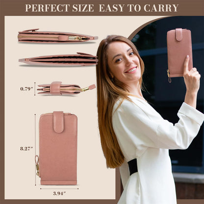 RFID Wallet Women Large Size Bifold Multi Card Wallet Case with Zipper Pocke Credit Card Holder for Women | Credit Card Holder