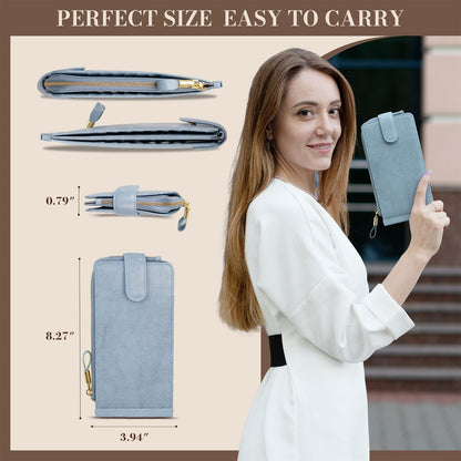RFID Wallet Women Large Size Bifold Multi Card Wallet Case with Zipper Pocke Credit Card Holder for Women | Credit Card Holder