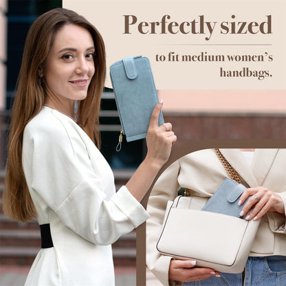 RFID Wallet Women Large Size Bifold Multi Card Wallet Case with Zipper Pocke Credit Card Holder for Women | Credit Card Holder