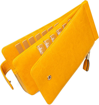 RFID Wallet Women Large Size Bifold Multi Card Wallet Case with Zipper Pocke Credit Card Holder for Women | Credit Card Holder