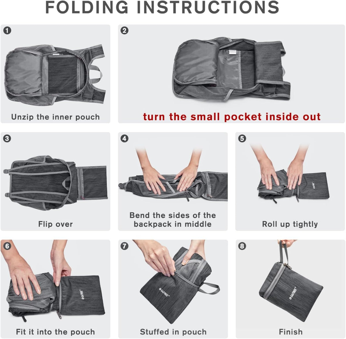 10L Hiking Backpack Small Travel Hiking Daypack Lightweight Packable Backpack Casual Foldable Shoulder Bag | Lightweight Packable Daypack, Casual Foldable Shoulder Bag