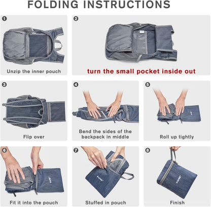 10L Hiking Backpack Small Travel Hiking Daypack Lightweight Packable Backpack Casual Foldable Shoulder Bag | Lightweight Packable Daypack, Casual Foldable Shoulder Bag