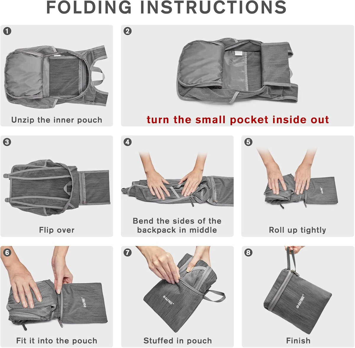 10L Hiking Backpack Small Travel Hiking Daypack Lightweight Packable Backpack Casual Foldable Shoulder Bag | Lightweight Packable Daypack, Casual Foldable Shoulder Bag