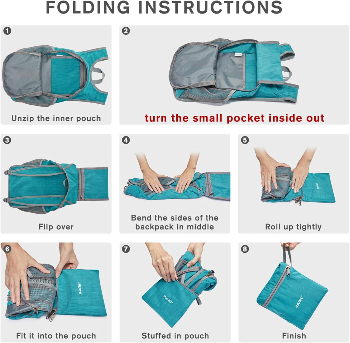 10L Hiking Backpack Small Travel Hiking Daypack Lightweight Packable Backpack Casual Foldable Shoulder Bag | Lightweight Packable Daypack, Casual Foldable Shoulder Bag