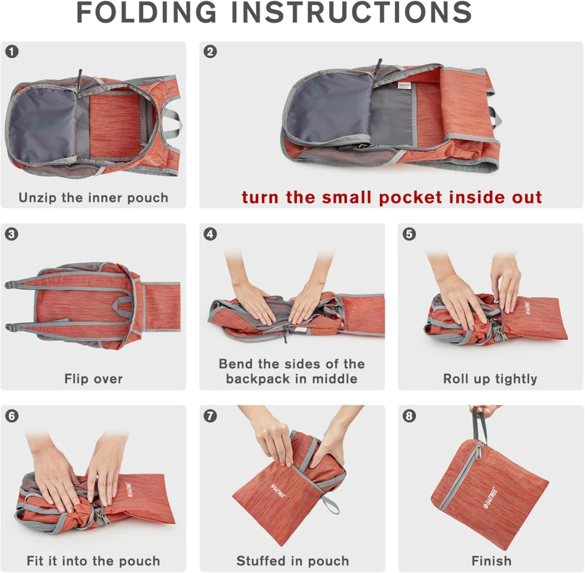 10L Hiking Backpack Small Travel Hiking Daypack Lightweight Packable Backpack Casual Foldable Shoulder Bag | Lightweight Packable Daypack, Casual Foldable Shoulder Bag
