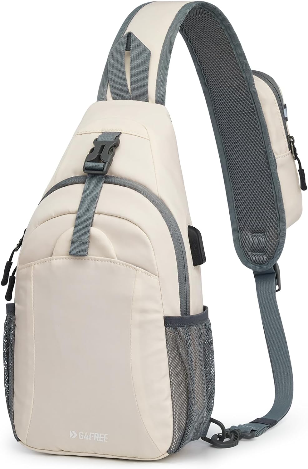 RFID Sling Bag Crossbody Hiking Shoulder Chest Bag for Women Men | Crossbody Bag Men with USB Charging Port and Earphone Hole, Water-resistant