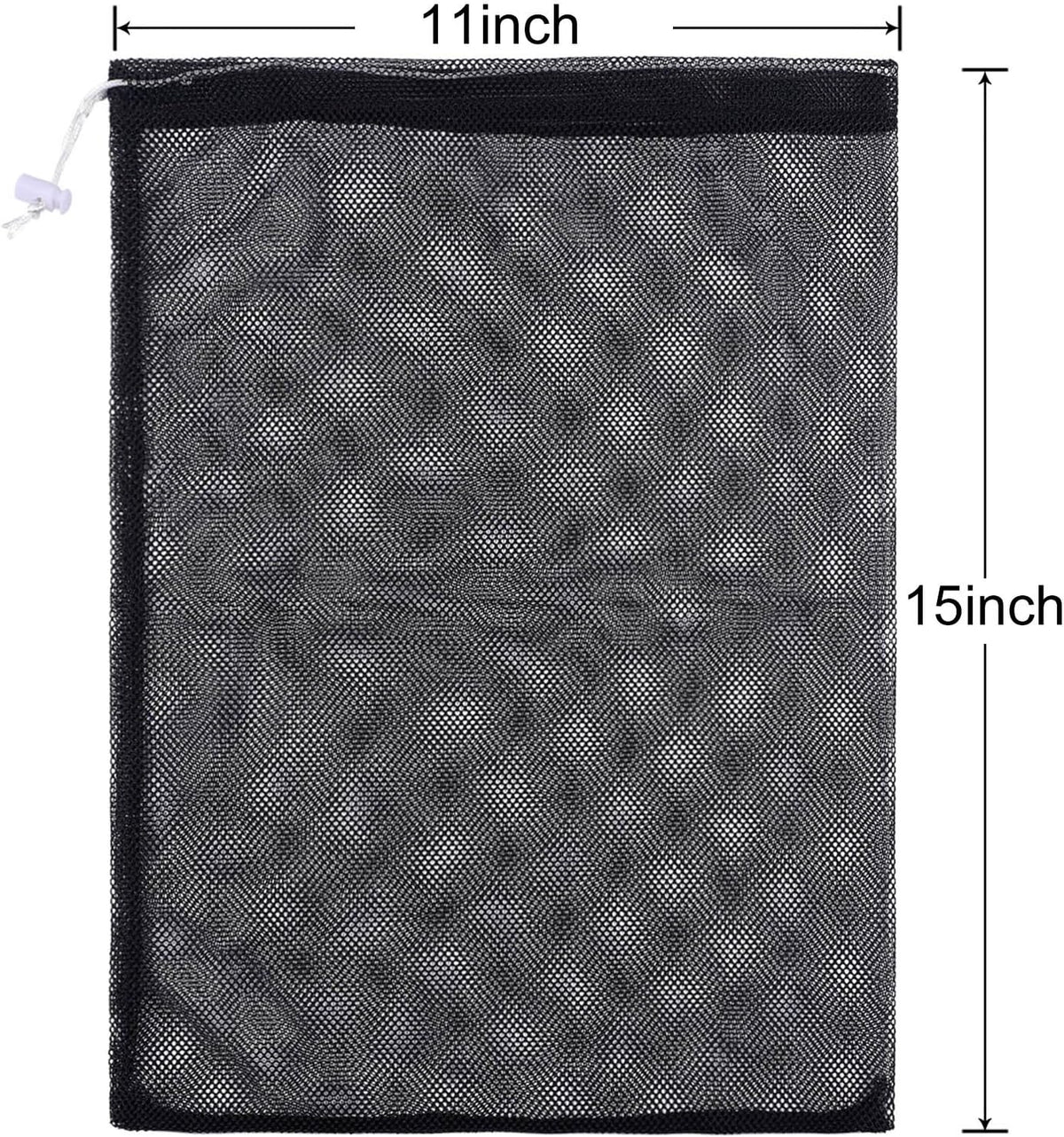 6pcs Mesh Bag Drawstring Mesh Laundry Bags, 11 x 15 Inch Durable Nylon for Pool Beach Ball Collecting Travel Gym Laundry and Toys(Multicolor)