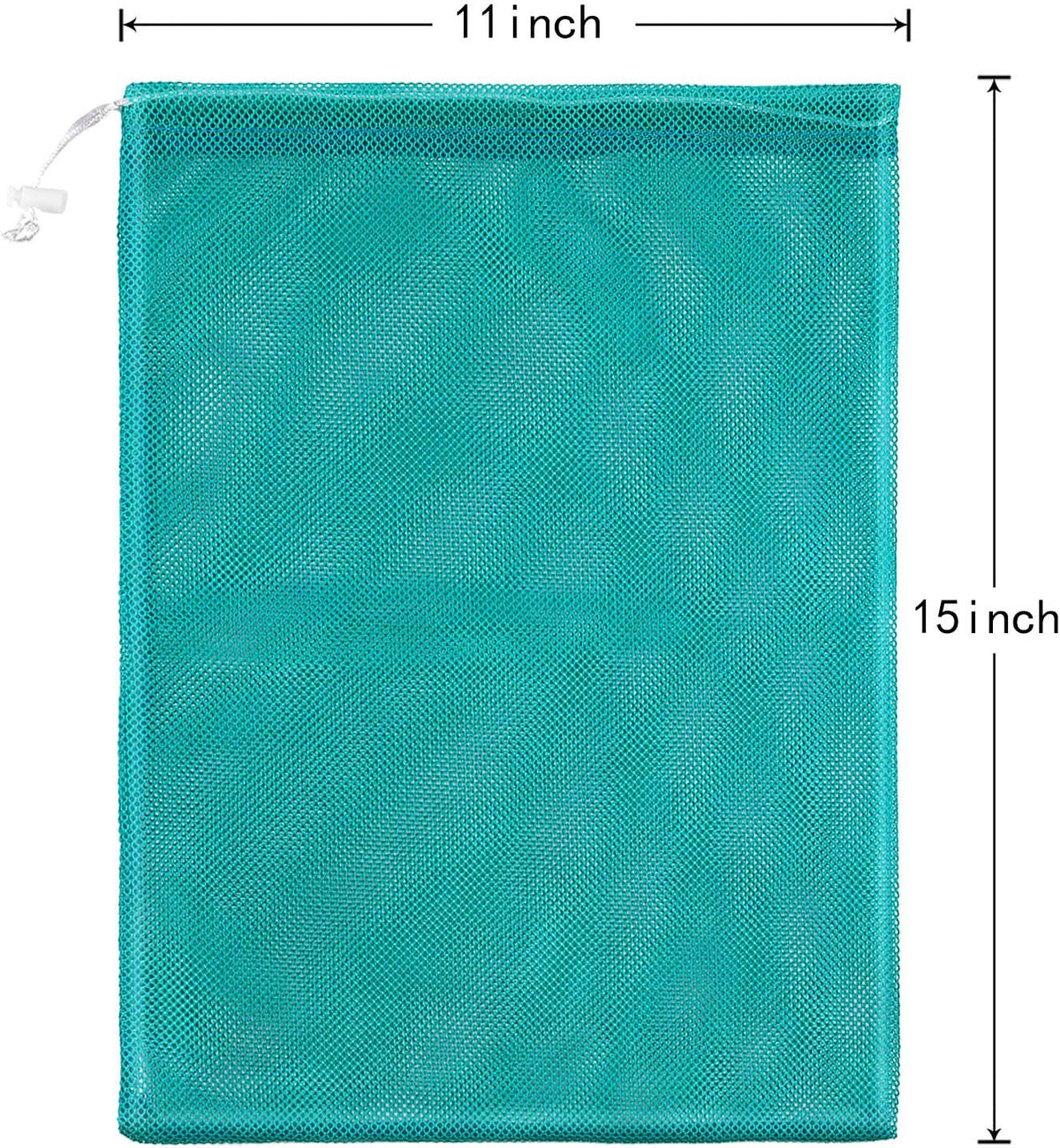6pcs Mesh Bag Drawstring Mesh Laundry Bags, 11 x 15 Inch Durable Nylon for Pool Beach Ball Collecting Travel Gym Laundry and Toys(Multicolor)