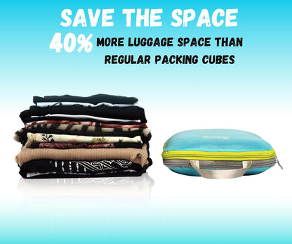 Ultralight Compression Packing Cubes Set, Suitcase and Backpack Travel Organizer Bags