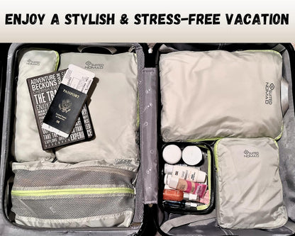 Ultralight Compression Packing Cubes Set, Suitcase and Backpack Travel Organizer Bags