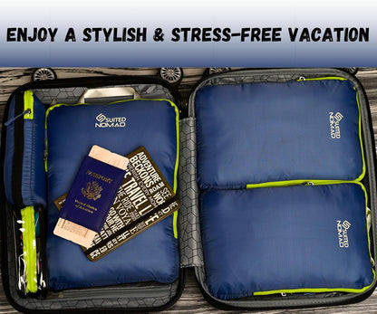 Ultralight Compression Packing Cubes Set, Suitcase and Backpack Travel Organizer Bags