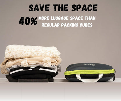 Ultralight Compression Packing Cubes Set, Suitcase and Backpack Travel Organizer Bags