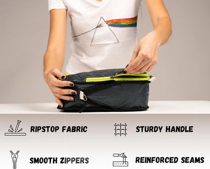 Ultralight Compression Packing Cubes Set, Suitcase and Backpack Travel Organizer Bags