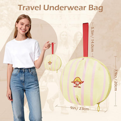 Women Travel Underwear Organizer Bag Large Soft Bra Packing Cubes | Portable, Luggage Travel Bag, for Underpants Socks Small Clothes