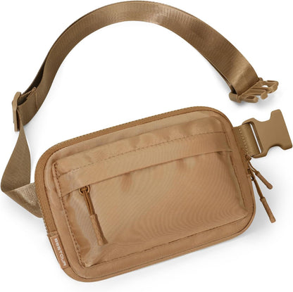 Two Way Zipper Fanny Pack for Women Men, Lightweight Crossbody Bag | Water-resistant Belt Bag with Adjustable Strap & Anti-Theft Pocket, Perfect for Workout, Running, Yoga, Shopping, Travel