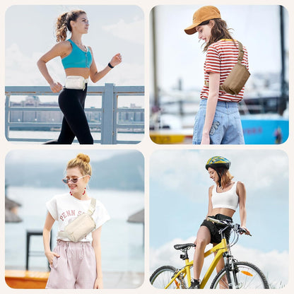 Two Way Zipper Fanny Pack for Women Men, Lightweight Crossbody Bag | Water-resistant Belt Bag with Adjustable Strap & Anti-Theft Pocket, Perfect for Workout, Running, Yoga, Shopping, Travel