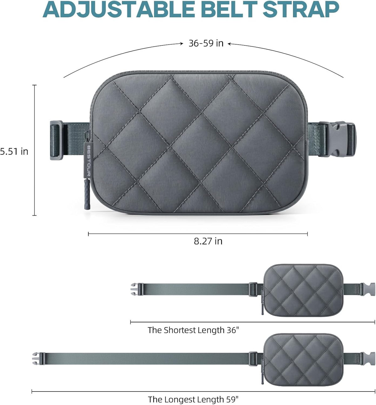 Two Way Zipper Fanny Pack for Women Men, Lightweight Crossbody Bag | Water-resistant Belt Bag with Adjustable Strap & Anti-Theft Pocket, Perfect for Workout, Running, Yoga, Shopping, Travel