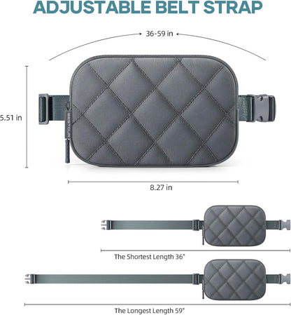 Two Way Zipper Fanny Pack for Women Men, Lightweight Crossbody Bag | Water-resistant Belt Bag with Adjustable Strap & Anti-Theft Pocket, Perfect for Workout, Running, Yoga, Shopping, Travel