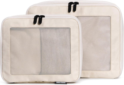 Compression Packing Cubes for Travel - Luggage Organizer Bags - Double Zipper Packing Cubes for Suitcases (Teal)