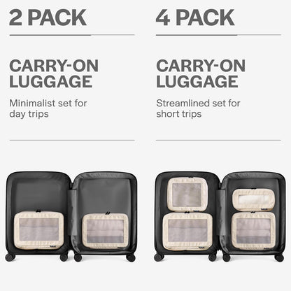 Compression Packing Cubes for Travel - Luggage Organizer Bags - Double Zipper Packing Cubes for Suitcases (Teal)