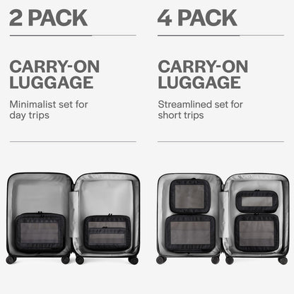 Compression Packing Cubes for Travel - Luggage Organizer Bags - Double Zipper Packing Cubes for Suitcases (Teal)