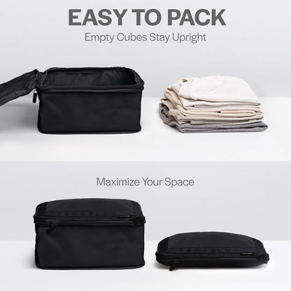 Compression Packing Cubes for Travel - Luggage Organizer Bags - Double Zipper Packing Cubes for Suitcases (Teal)