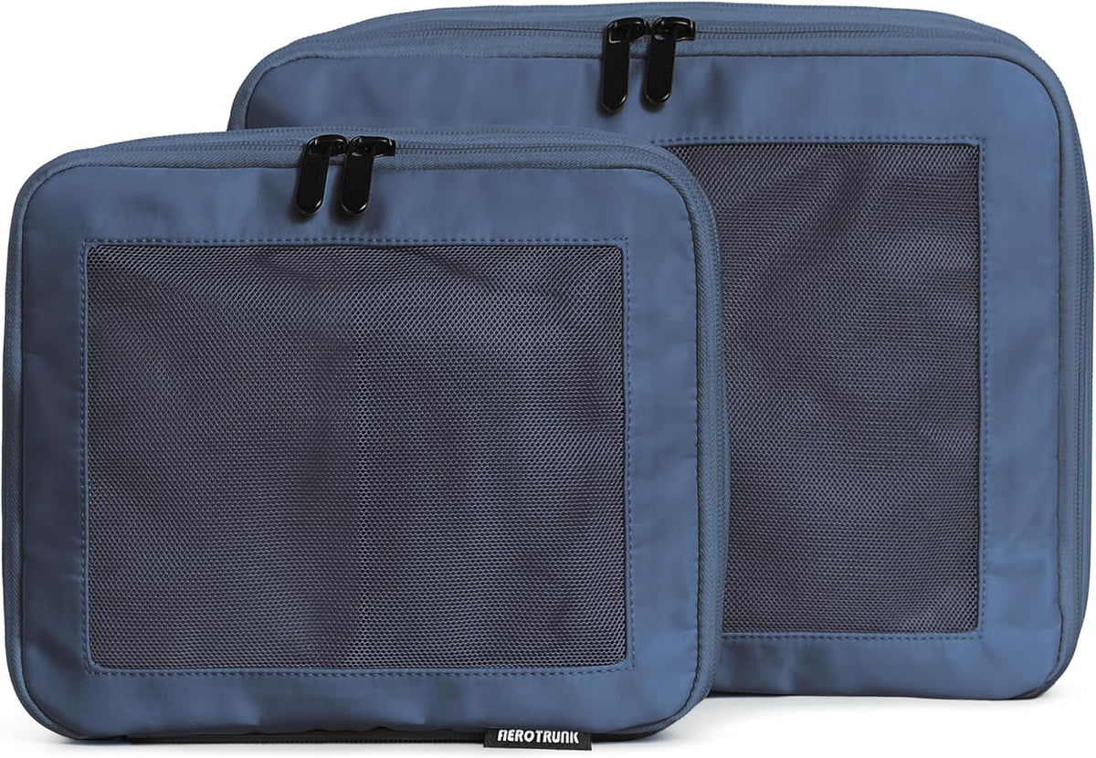 Compression Packing Cubes for Travel - Luggage Organizer Bags - Double Zipper Packing Cubes for Suitcases (Teal)