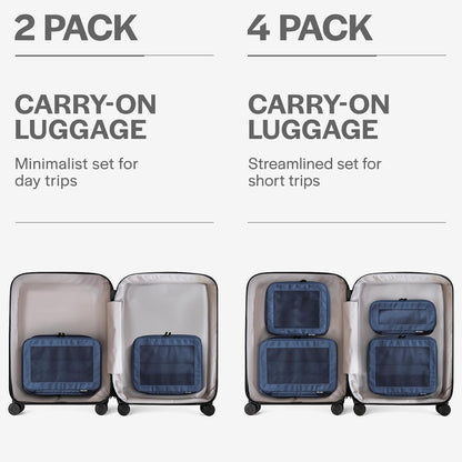 Compression Packing Cubes for Travel - Luggage Organizer Bags - Double Zipper Packing Cubes for Suitcases (Teal)