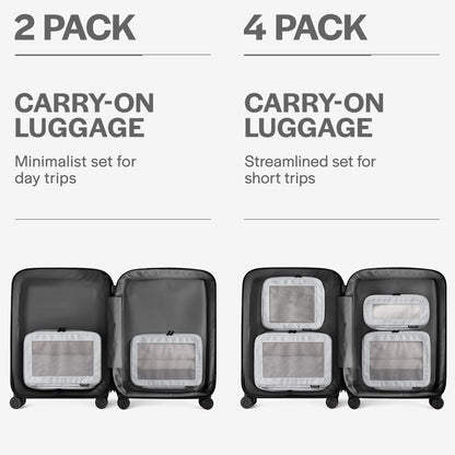 Compression Packing Cubes for Travel - Luggage Organizer Bags - Double Zipper Packing Cubes for Suitcases (Teal)