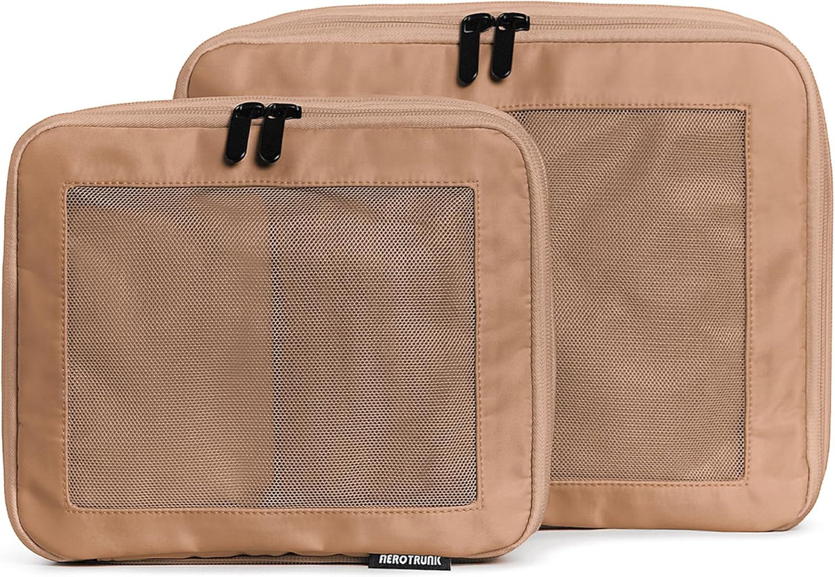 Compression Packing Cubes for Travel - Luggage Organizer Bags - Double Zipper Packing Cubes for Suitcases (Teal)